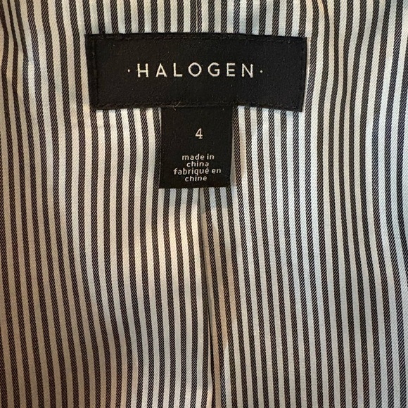 Halogen Black and White Plaid Tweed Women's Blazer - Picture 2 of 6